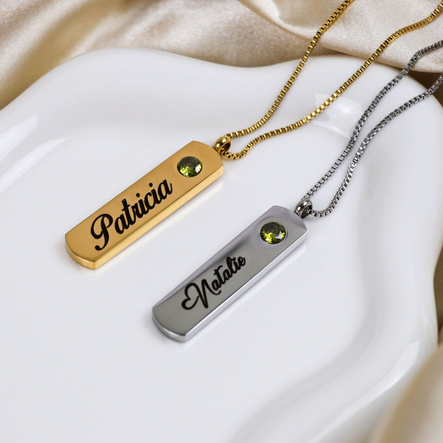 Personalized Name & Birthstone Necklace