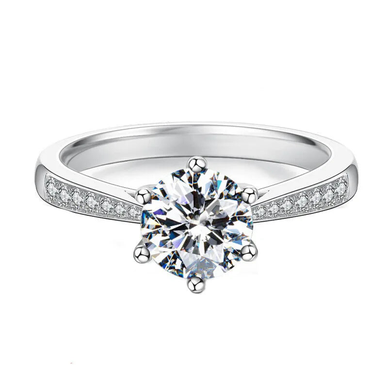 925 Sterling Silver Zircon Ring