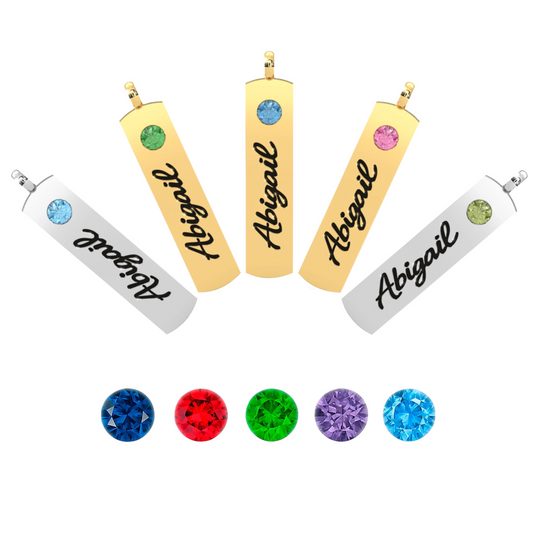Personalized Name & Birthstone Necklace