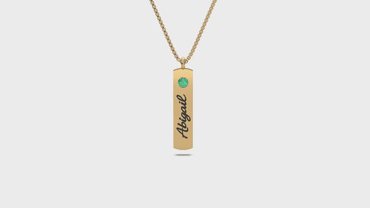 Personalized Name & Birthstone Necklace